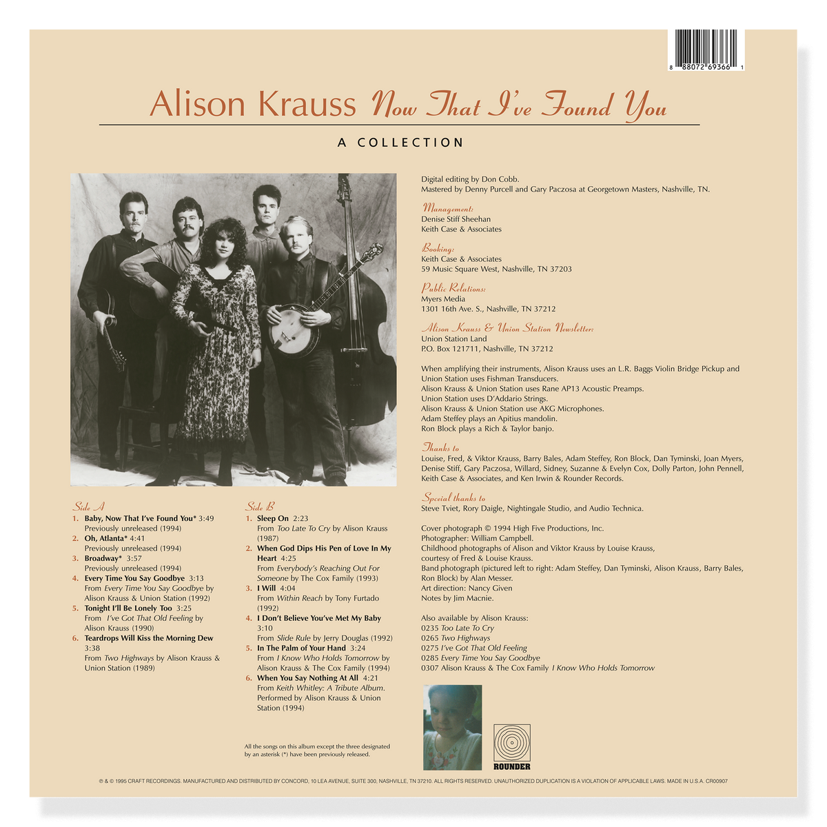 Alison Krauss - Now That I’ve Found You : une collection