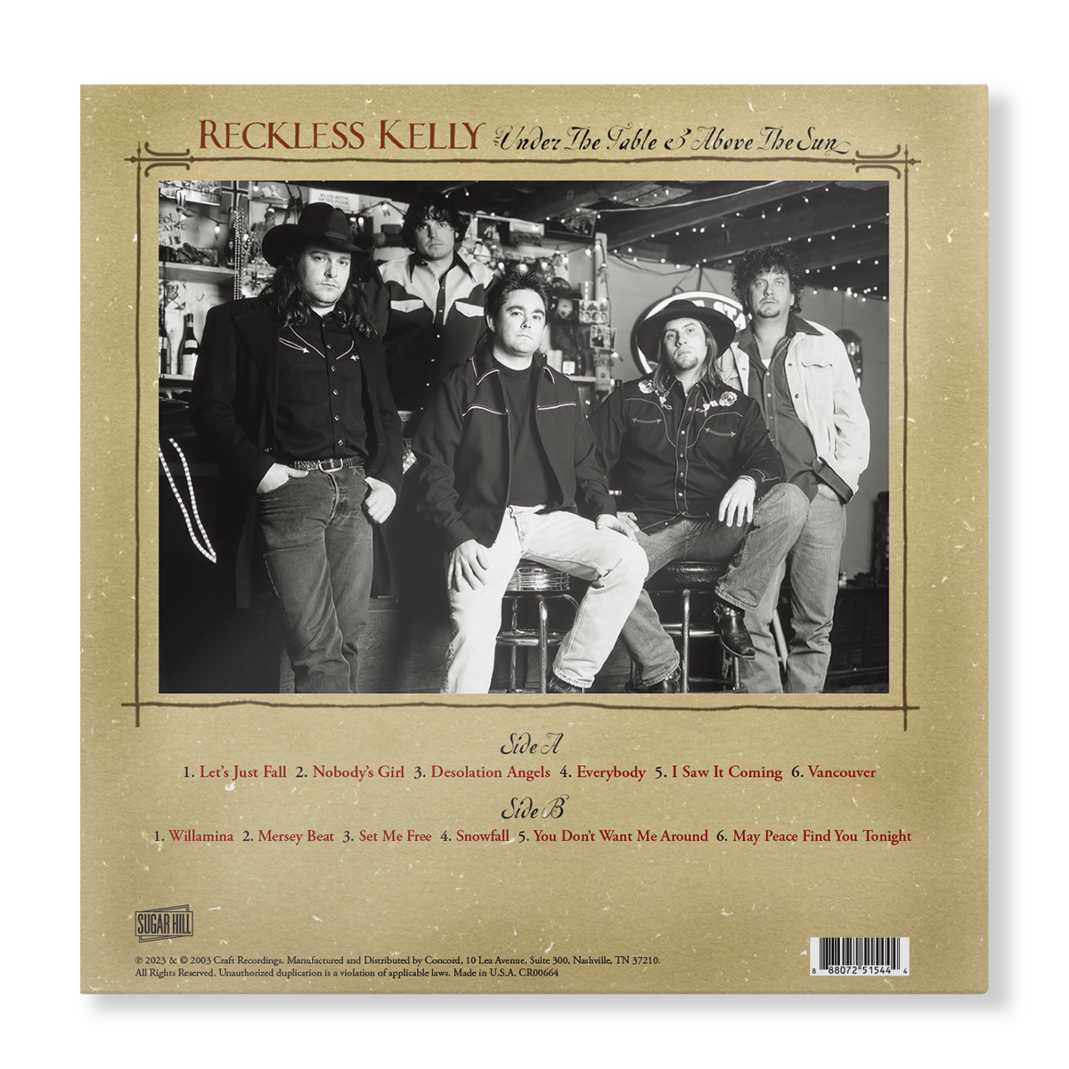 Reckless Kelly - Sous la table et au-dessus du soleil (20ème anniversaire)