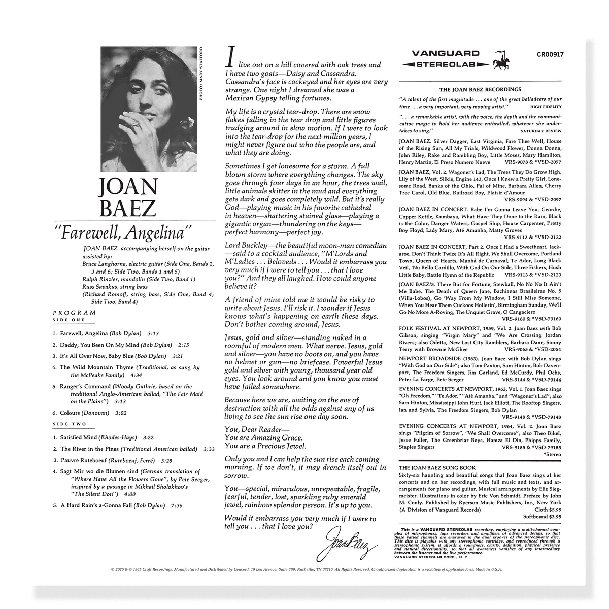Joan Baez - Adieu, Angelina