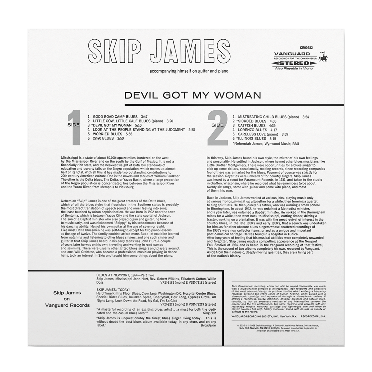 Skip James - Devil Got My Woman (Série Bluesville)