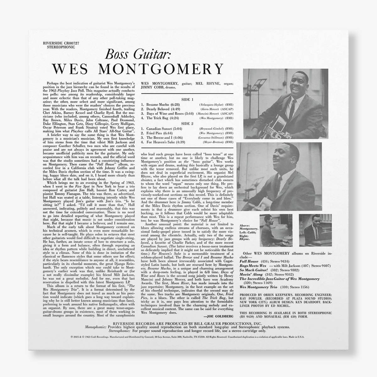 Wes Montgomery - Boss Guitar (Collection Original Jazz Classics)