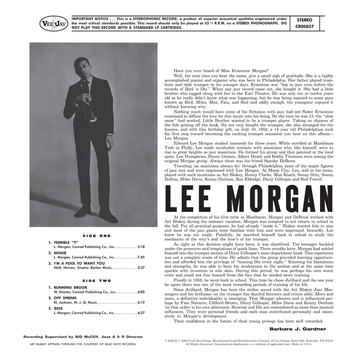 Lee Morgan - Here’s Lee Morgan (Original Jazz Classics Series) [180 grammes]