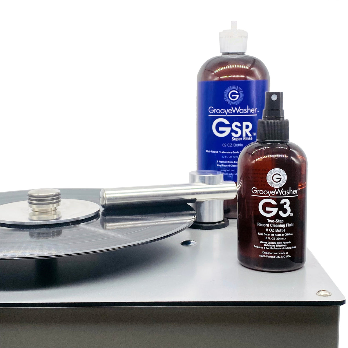Ensemble deux étapes : Fluide G3 236 ml / Super Rinçage GSR 946 ml / Éponge en microfibre