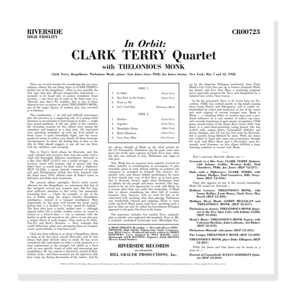 Clark Terry & Thelonious Monk - In Orbit (Série Original Jazz Classics)