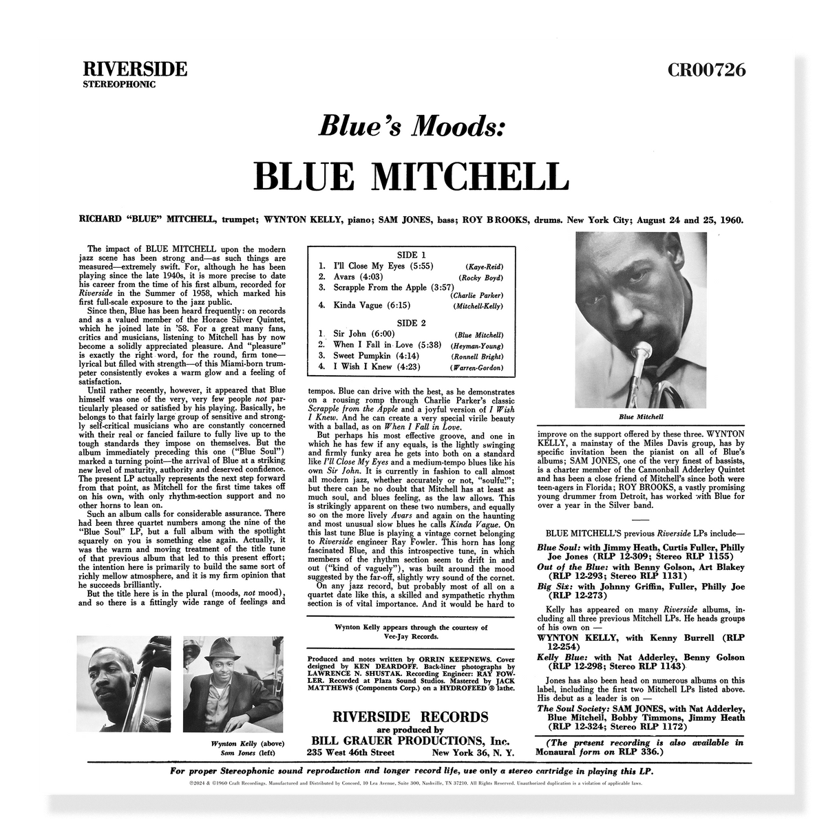 Blue Mitchell - Blue’s Moods (Série Original Jazz Classics)