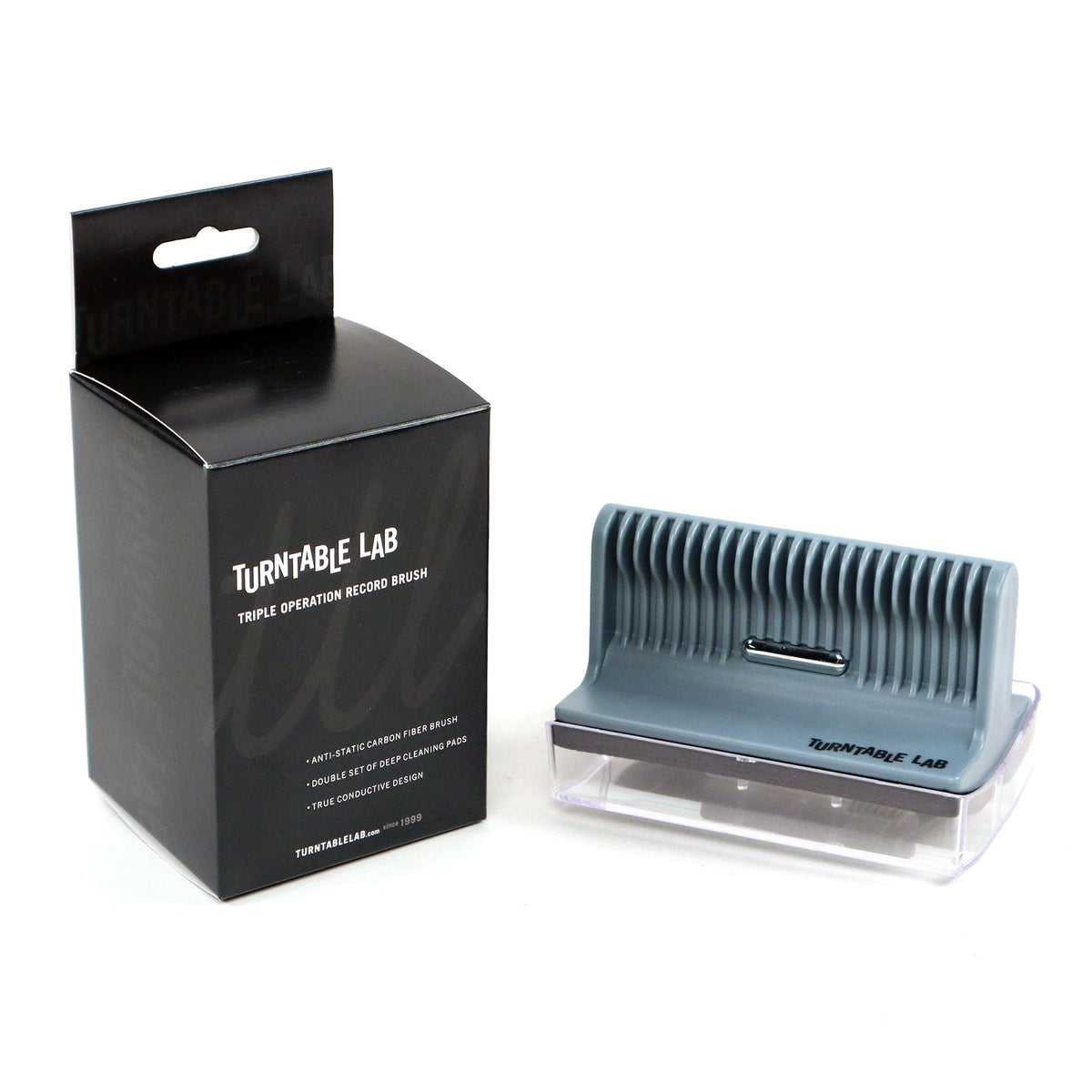 Brosse de nettoyage trois en un pour disques vinyles