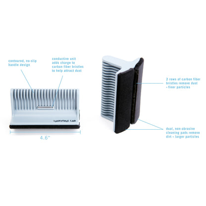 Brosse de nettoyage trois en un pour disques vinyles