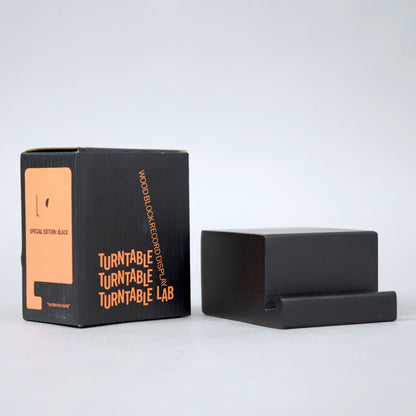 Présentoir pour vinyles en bois (noir)