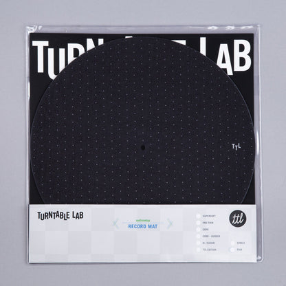 Tapis glissant à motif de points pour platine vinyle (Noir)