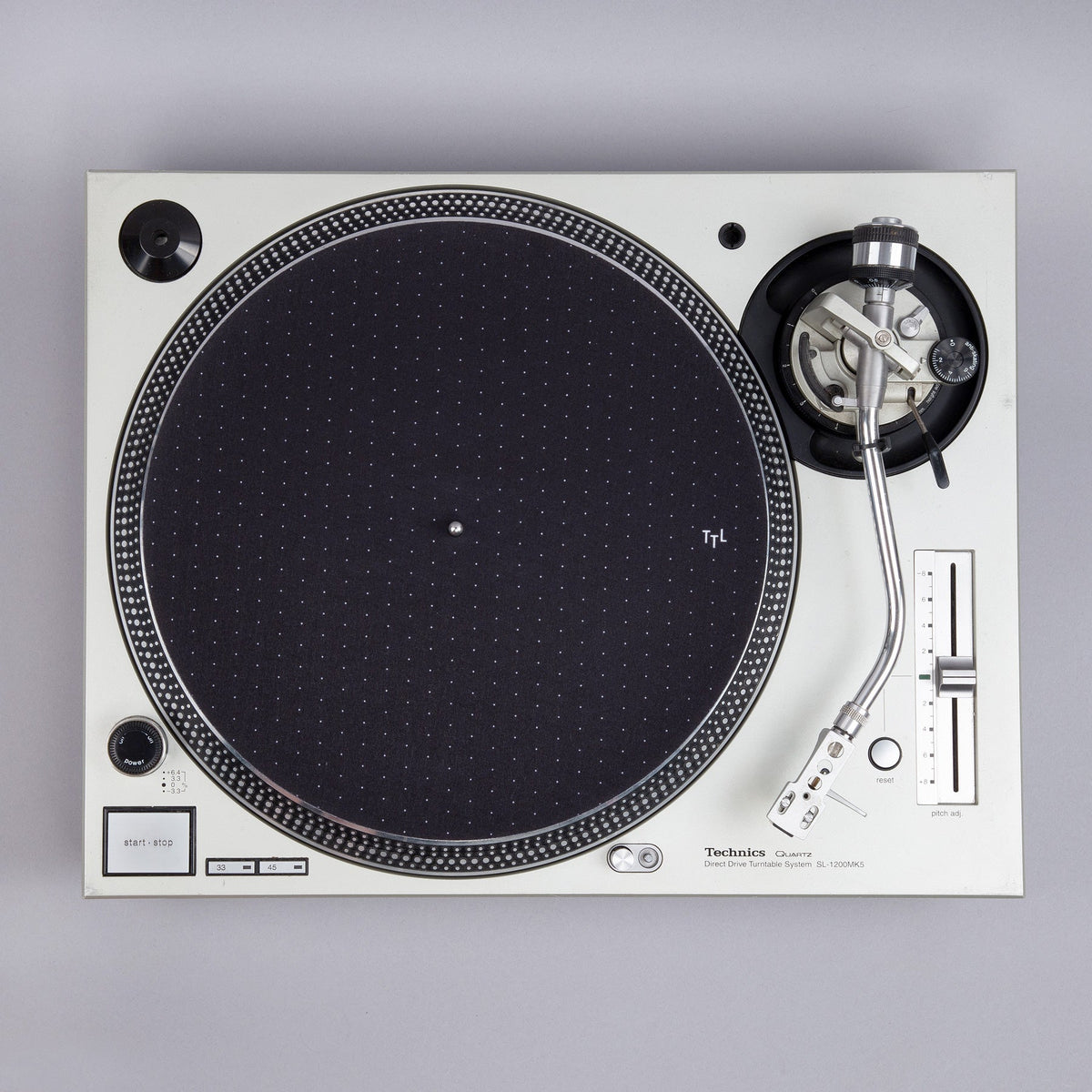 Tapis glissant à motif de points pour platine vinyle (Noir)